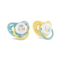 Pacifier with cover 2pcs. YELLOW/BLUE
